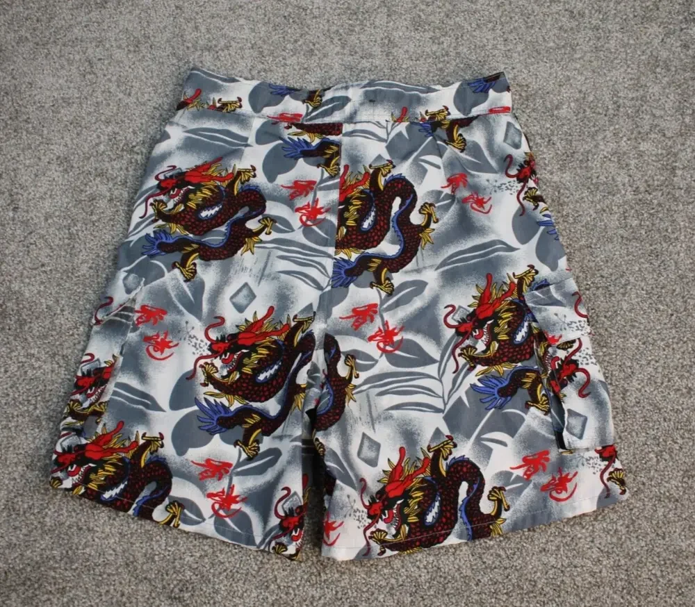 Chinese Dragon Boardshorts Men Medium Asian Lucky Fortune Surf Swim Trunks